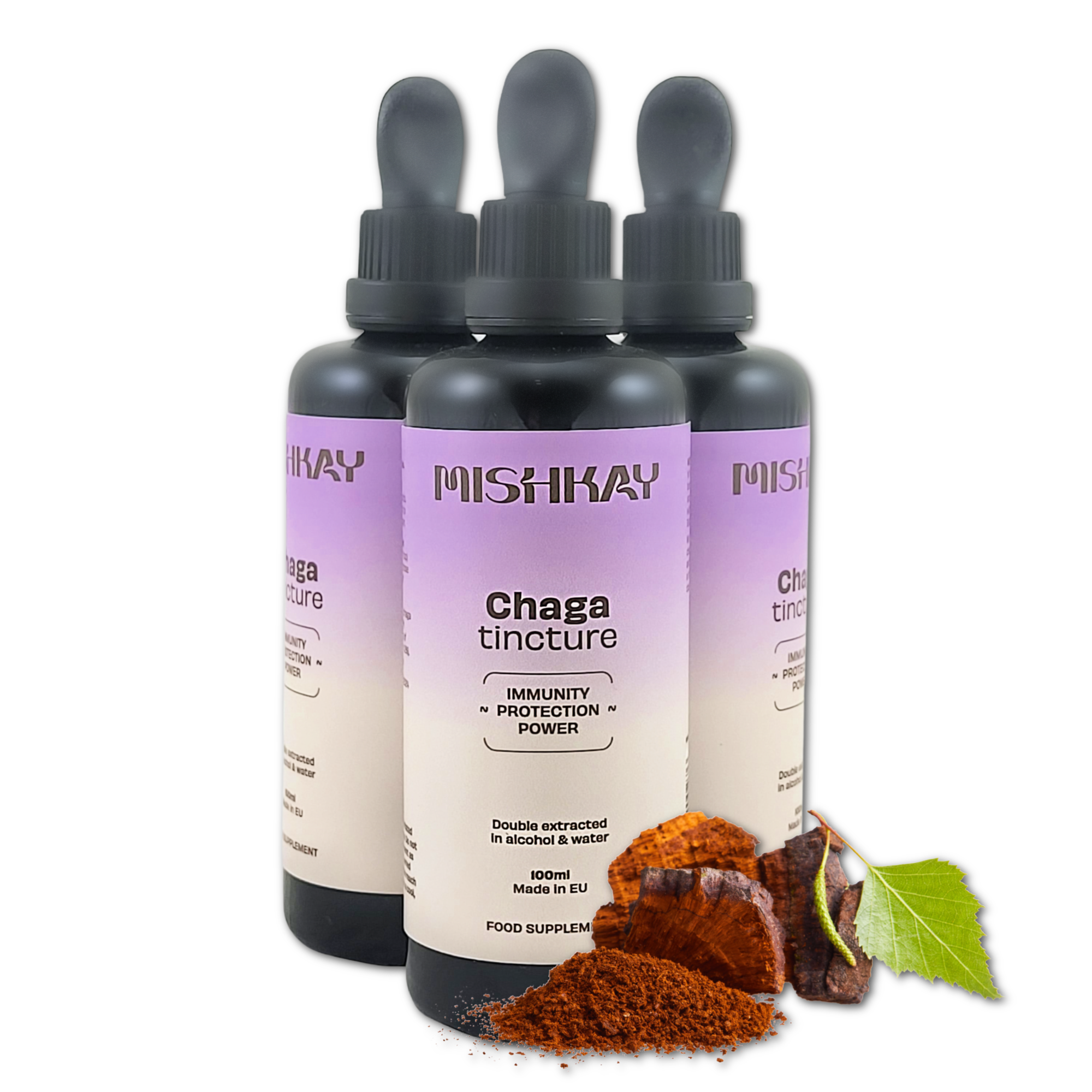 Čagas (melnās bērza sēnes) ekstrakts −  tinktūra (UZTURA BAGĀTINĀTĀJS) 100 ml