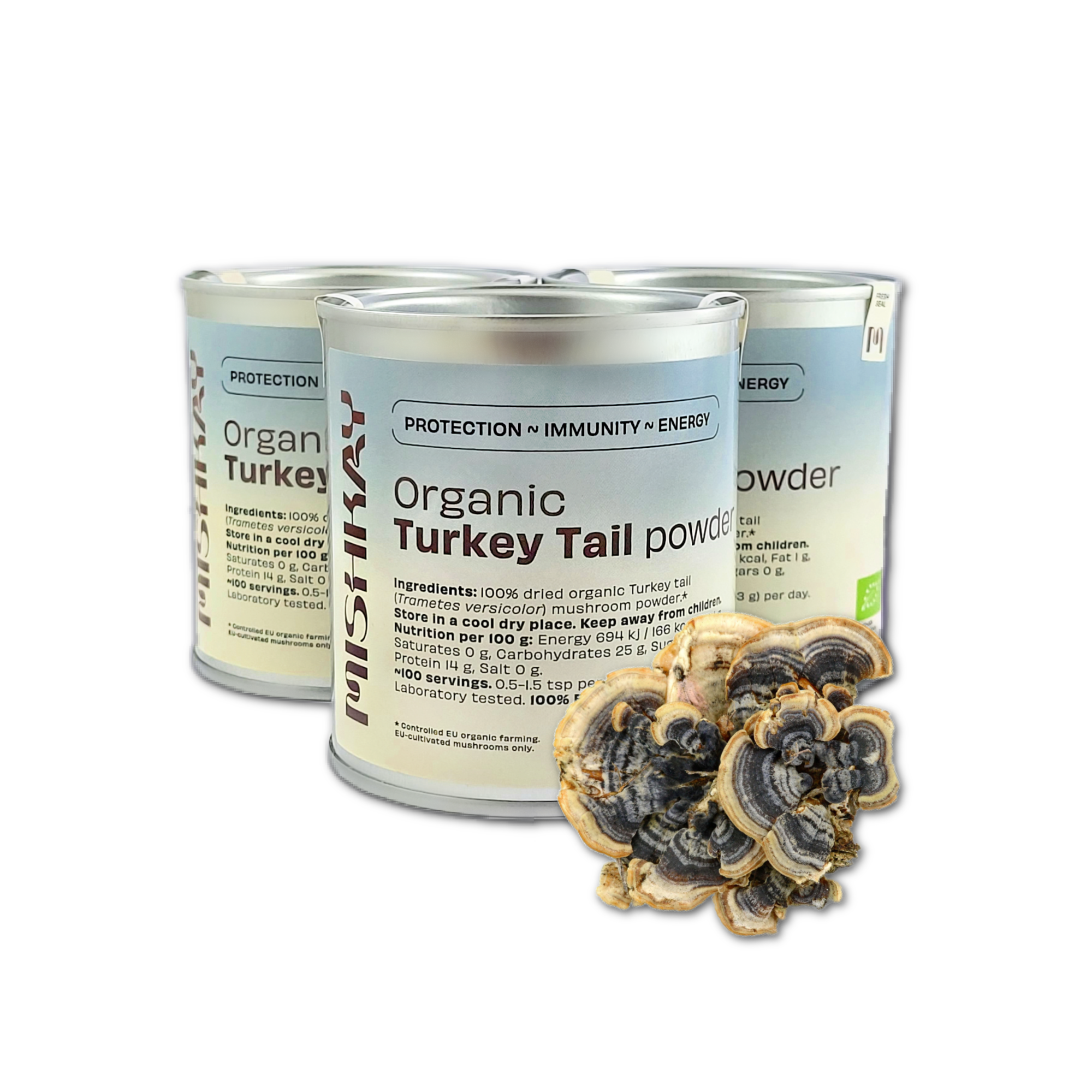 Organic −Turkey Tail − kaltētu sēņu pulveris