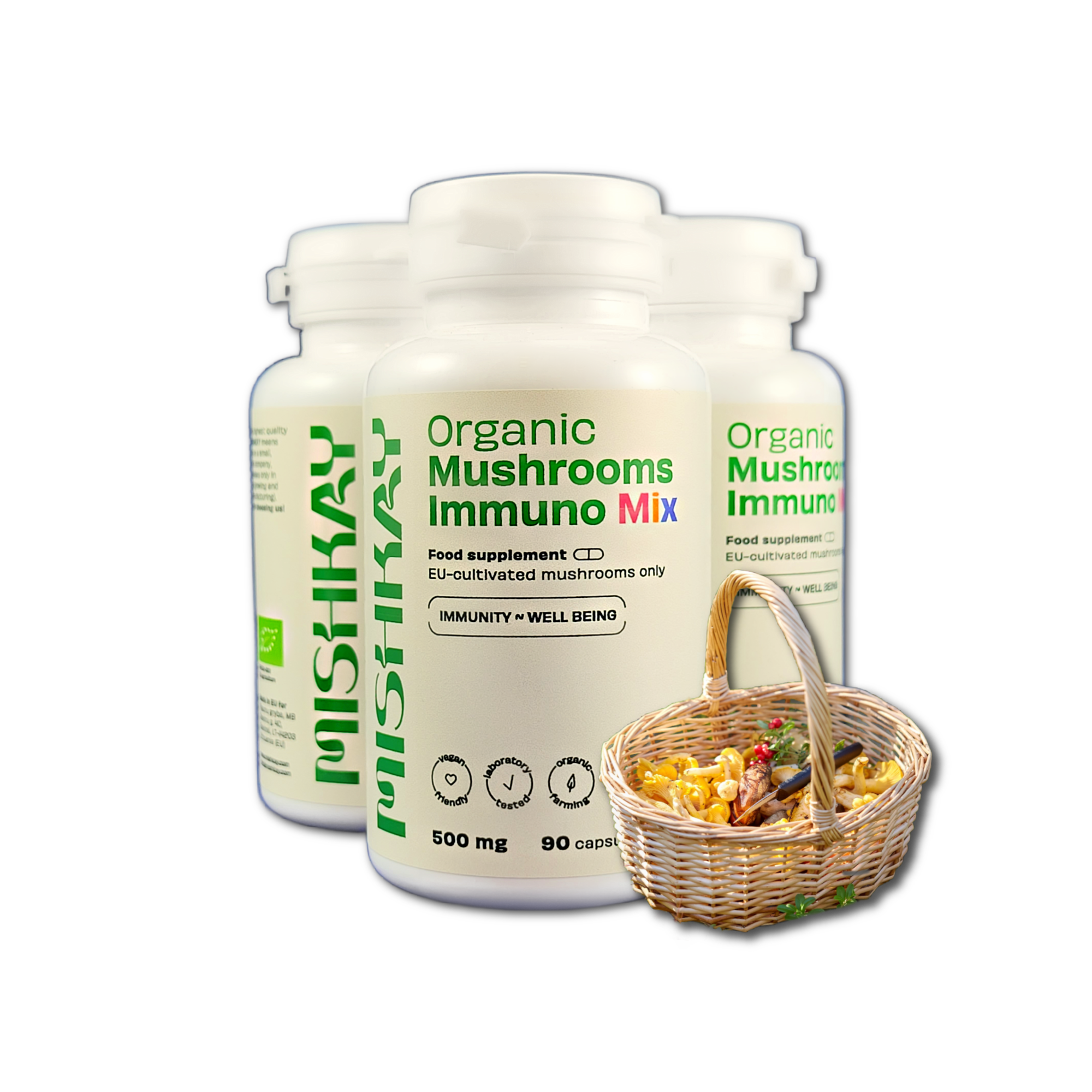Ekoloģiskas Immuno Mix (7 sēņu maisījums) kapsulas - Uztura bagātinātājs