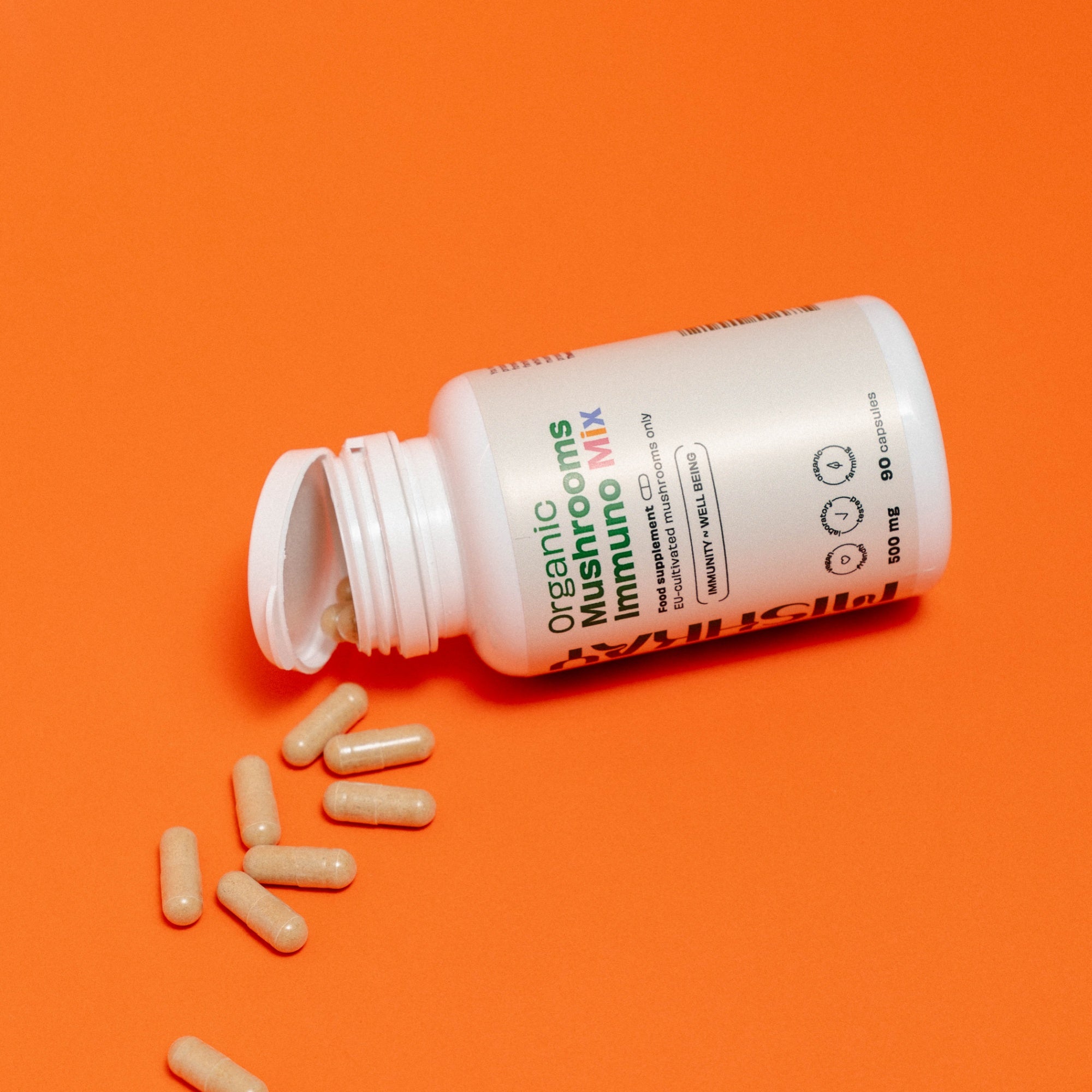 Ekoloģiskas Immuno Mix (7 sēņu maisījums) kapsulas - Uztura bagātinātājs