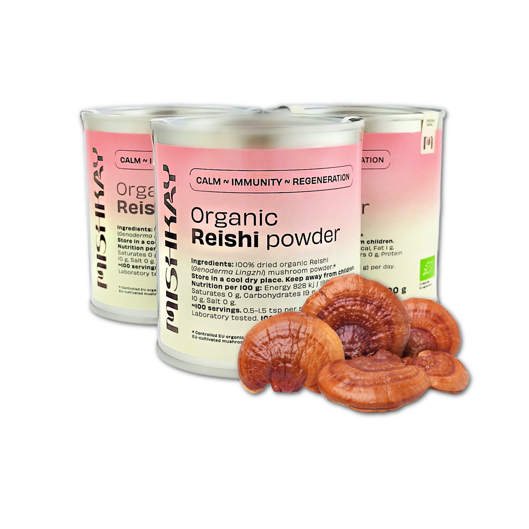 Organic Reishi (ganoderma) − kaltētu sēņu pulveris
