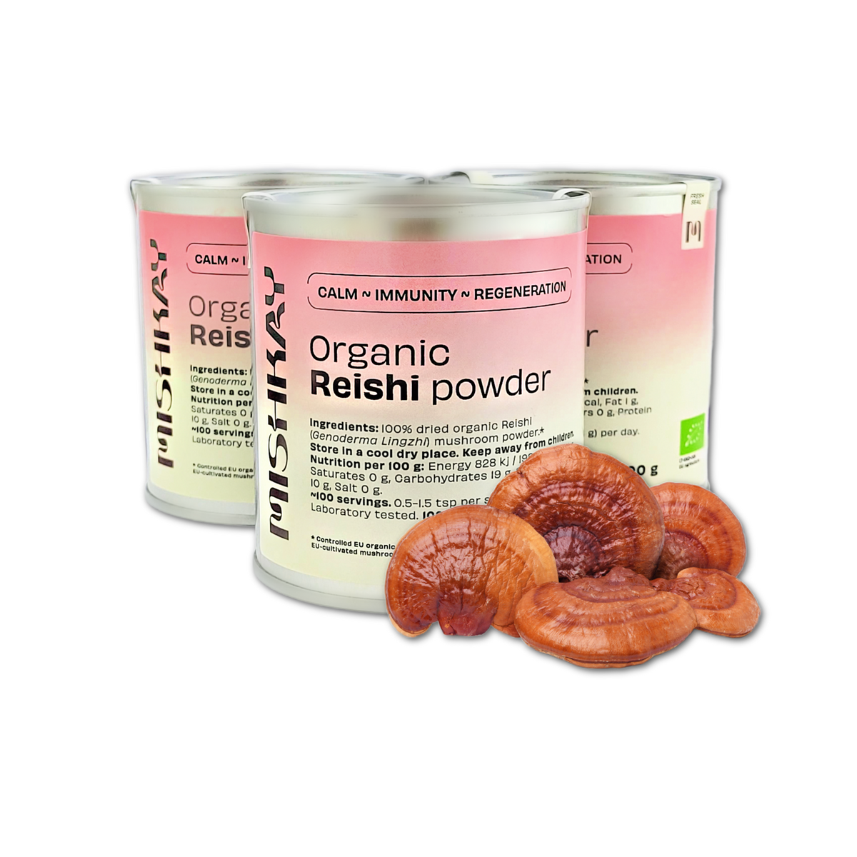 Organic Reishi (ganoderma) − kaltētu sēņu pulveris