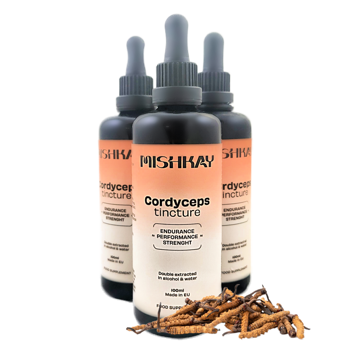 Ķīniešu kordicepsa ekstrakts - tinktūra (UZTURA BAGĀTINĀTĀJS) (100 ml)